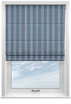 Bellagio Stripe, Mineral Blue - Roman Blind